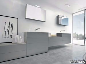 SYN 01 - Double sectional vanity unit with drawers _ LASA IDEA