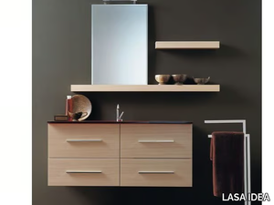 THAIS 22 - Wall-mounted vanity unit with drawers _ LASA IDEA