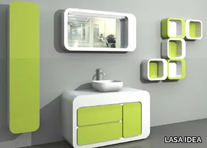 UnopuntoZero COMP 6 - Wall-mounted vanity unit with cabinets with drawers _ LASA IDEA