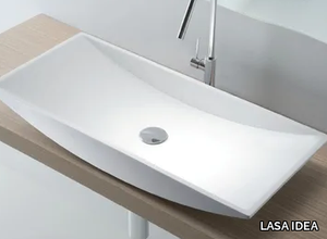 CLUB - Countertop rectangular Tecnoril® washbasin _ LASA IDEA