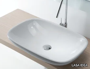 CLEAR 02 - Countertop ceramic washbasin _ LASA IDEA