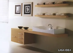 MARIPOSA 19 - Wall-mounted vanity unit with drawers _ LASA IDEA