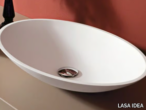 MARIPOSA 25 - Countertop oval Cristalplant® washbasin _ LASA IDEA