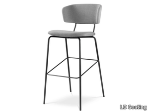 FLEXI CHAIR 122-N1 - High fabric stool with footrest with back _ LD Seating