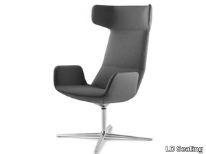 FLEXI LOUNGE FL-XLBR-N6 - Swivel wing fabric armchair with 4-spoke base _ LD Seating