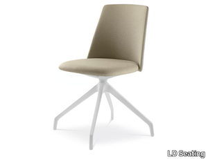 MELODY CHAIR 361 F90-WH - Swivel trestle-based fabric chair _ LD Seating