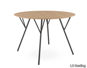 TRIVI TR-T730/1100-N1 - Round steel and wood dining table _ LD Seating