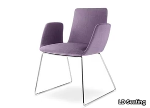 HARMONY MODERN 870-Q-N4 - Sled base fabric chair with armrests _ LD Seating