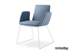 HARMONY MODERN 870-Q-N0 - Sled base fabric chair with armrests _ LD Seating