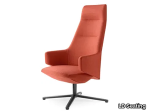 MELODY LOUNGE ML-XL-N1 - Swivel fabric armchair with 4-spoke base high-back _ LD Seating