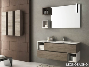 URBAN COMPONIBILE 05 - Wall-mounted vanity unit with drawers _ LEGNOBAGNO