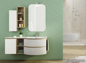 FREEDOM FC05 - Single wall-mounted HPL vanity unit with mirror _ LEGNOBAGNO