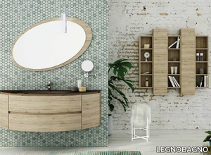 FREEDOM FC07 - Single wall-mounted HPL vanity unit with mirror _ LEGNOBAGNO