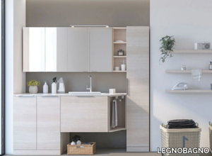 URBAN LAUNDRY 03 - Laundry room cabinet with hinged doors with sink _ LEGNOBAGNO