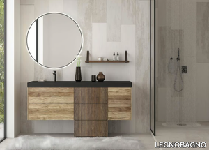 LIFE 02 - Floor-standing single vanity unit with mirror _ LEGNOBAGNO