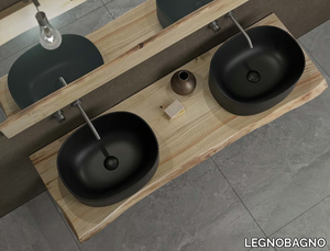 LIFE 05 - Double washbasin countertop _ LEGNOBAGNO