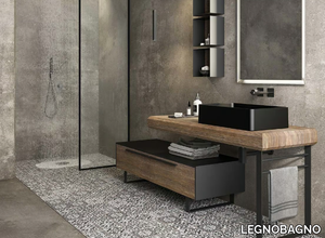 LIFE 08 - Floor-standing single vanity unit with mirror _ LEGNOBAGNO