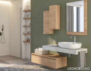 URBAN COMPONIBILE 02 - Wall-mounted sectional vanity unit _ LEGNOBAGNO