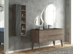 FREEDOM FL03 - Floor-standing HPL vanity unit with integrated washbasin _ LEGNOBAGNO