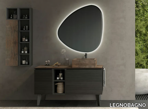 FREEDOM FL09 - Single HPL vanity unit with mirror _ LEGNOBAGNO