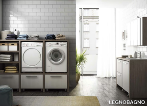 URBAN LAUNDRY 10 - Sectional laundry room cabinet with sink _ LEGNOBAGNO