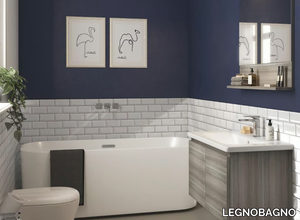 SOFT 08 - Wall-mounted vanity unit with doors _ LEGNOBAGNO