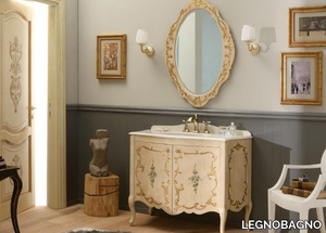 NARCISO DECORATO - Wooden vanity unit with doors _ LEGNOBAGNO