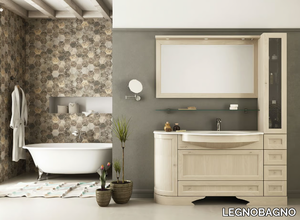 RETRÒ R207 - Floor-standing vanity unit with mirror _ LEGNOBAGNO