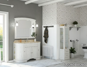 RETRÒ R215 - Floor-standing vanity unit with mirror _ LEGNOBAGNO