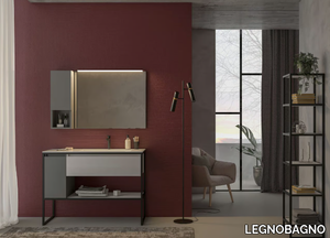 URBAN STRUTTURA 02 - Floor-standing oak vanity unit _ LEGNOBAGNO