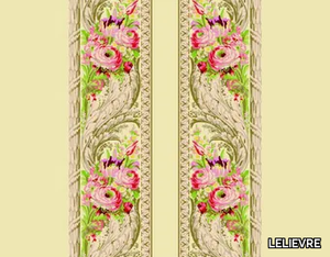 TASSINARI & CHATEL - FOUGERE BORDURE - Louis XVI silk wall fabric with floral pattern _ LELIEVRE