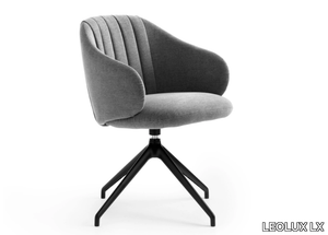 LXR23 - Trestle-based swivel chair with armrests _ LEOLUX LX