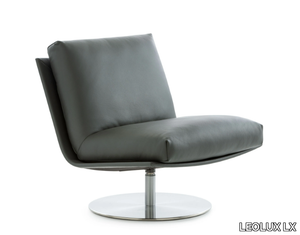 LXR24 - Swivel leather armchair _ LEOLUX LX