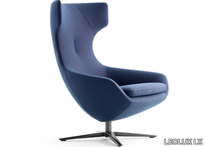 LX662 - Swivel fabric armchair with 4-spoke base _ LEOLUX LX