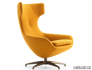 LX662 - Swivel fabric armchair with 5-spoke base _ LEOLUX LX