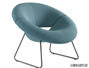 LXR18 - Sled base upholstered fabric armchair _ LEOLUX LX