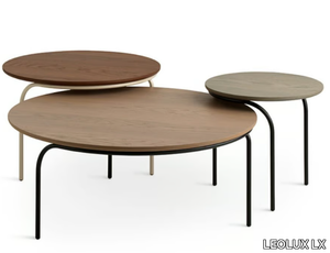 LXT08 - Low round wooden coffee table _ LEOLUX LX