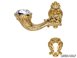 BRILLIANT DIAMOND - Louis XIV brass door handle with Swarovski® Crystals with lock _ LINEA CALI'