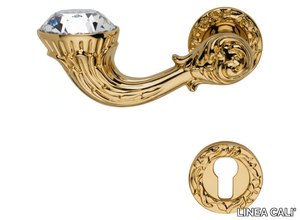 BRILLIANT DIAMOND - Louis XIV brass door handle with Swarovski® Crystals with lock _ LINEA CALI'