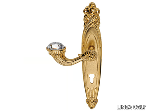 BRILLIANT DIAMOND - Louis XIV brass door handle with Swarovski® Crystals on back plate _ LINEA CALI'