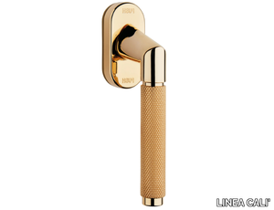 GRIP - Brass window handle on back plate _ LINEA CALI'