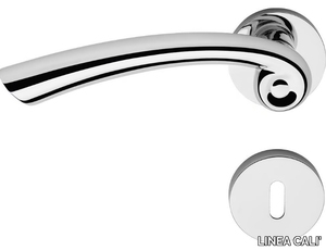 NAU - Brass door handle with lock _ LINEA CALI'