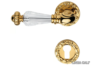 NINFA CRYSTAL - Classic style brass door handle with Swarovski® Crystals with lock _ LINEA CALI'