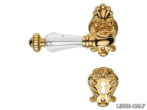 NINFA CRYSTAL - Classic style brass door handle with Swarovski® Crystals with lock _ LINEA CALI'