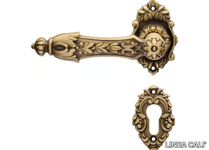 ARCADIA - Brass door handle with lock _ LINEA CALI'