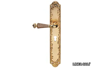 JEWEL - Brass door handle with Swarovski® Crystals on back plate _ LINEA CALI'