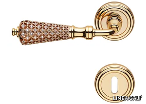 SOGNO - Brass door handle with lock _ LINEA CALI'