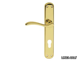 ONDA - Classic style brass door handle on back plate _ LINEA CALI'