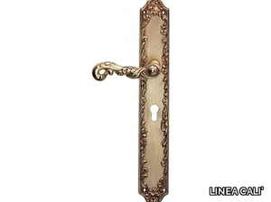 POESIA - Chromed brass door handle on back plate _ LINEA CALI'