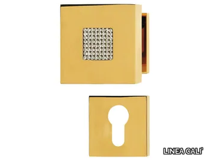 ZEN MESH - Chromed brass door knob with Swarovski® Crystals with lock _ LINEA CALI'